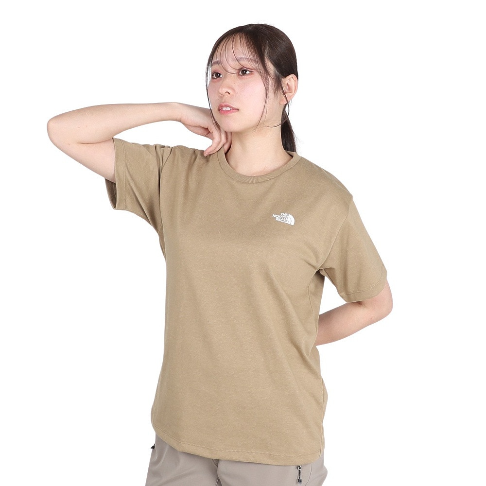 ザ・ノース・フェイス（THE NORTH FACE）（レディース）バックスクエアロゴ 半袖Tシャツ NTW32447 CK