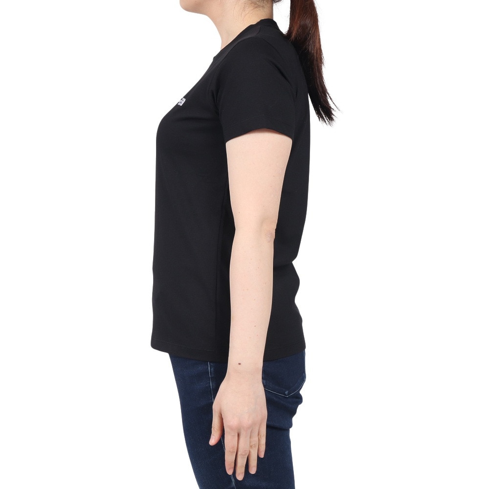 ザ・ノース・フェイス（THE NORTH FACE）（レディース）半袖Tシャツ フラッシュドライ スモール ロゴ コットン NTW32534 K ブラック