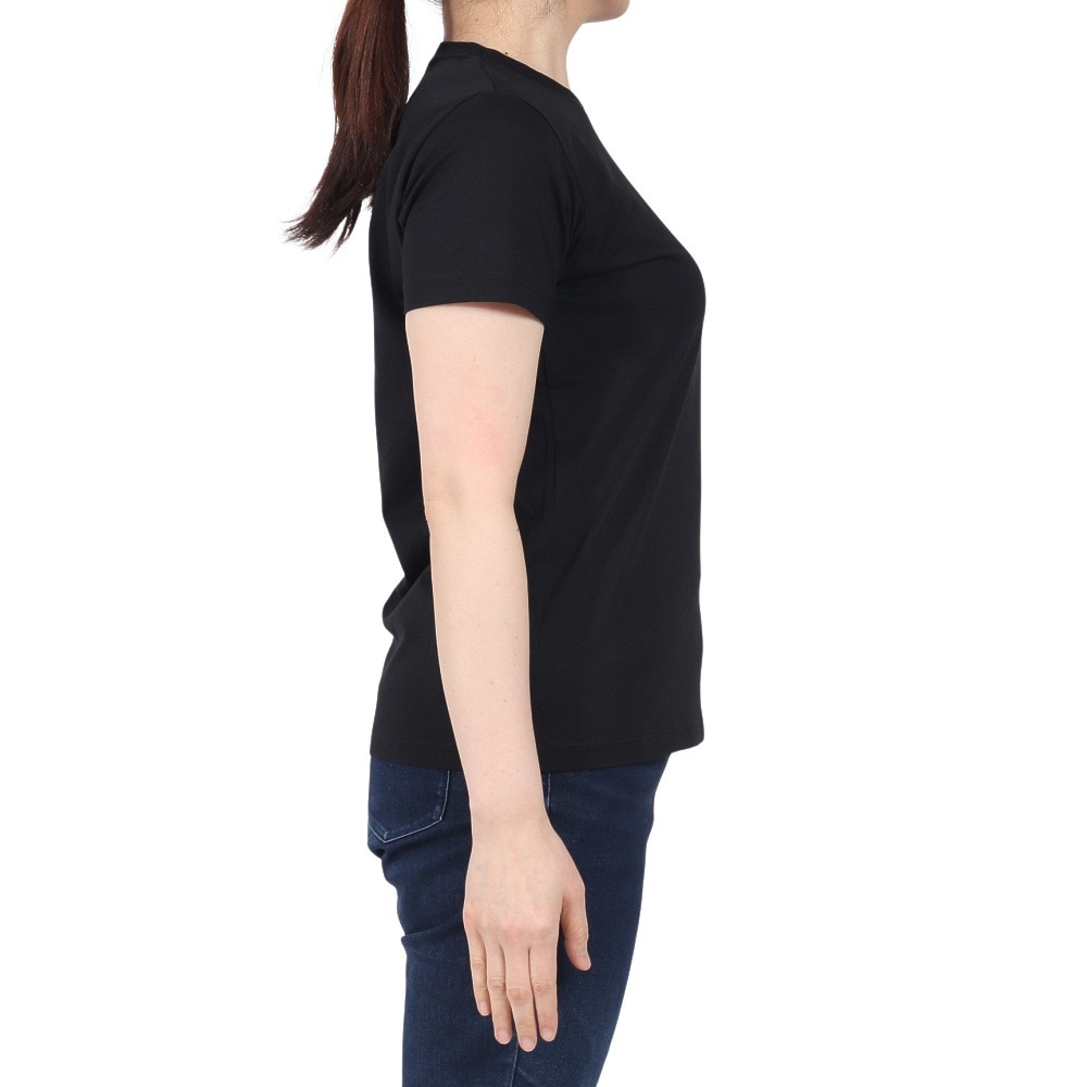 ザ・ノース・フェイス（THE NORTH FACE）（レディース）半袖Tシャツ フラッシュドライ スモール ロゴ コットン NTW32534 K ブラック