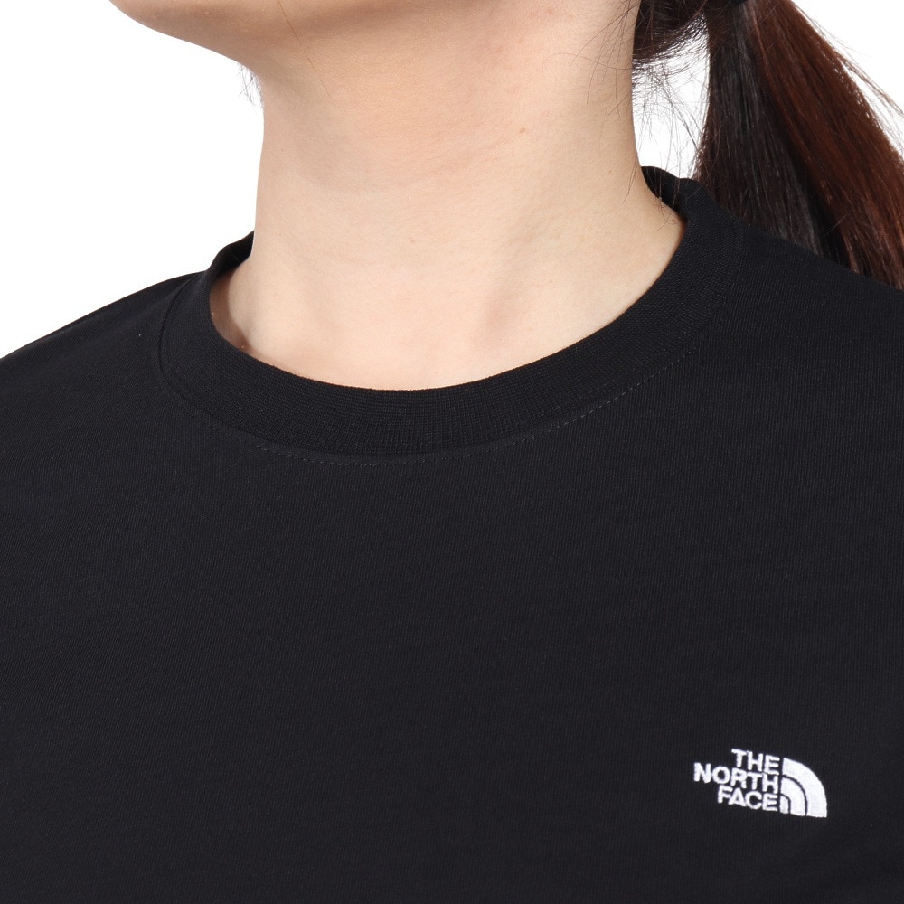ザ・ノース・フェイス（THE NORTH FACE）（レディース）半袖Tシャツ フラッシュドライ スモール ロゴ コットン NTW32534 K ブラック