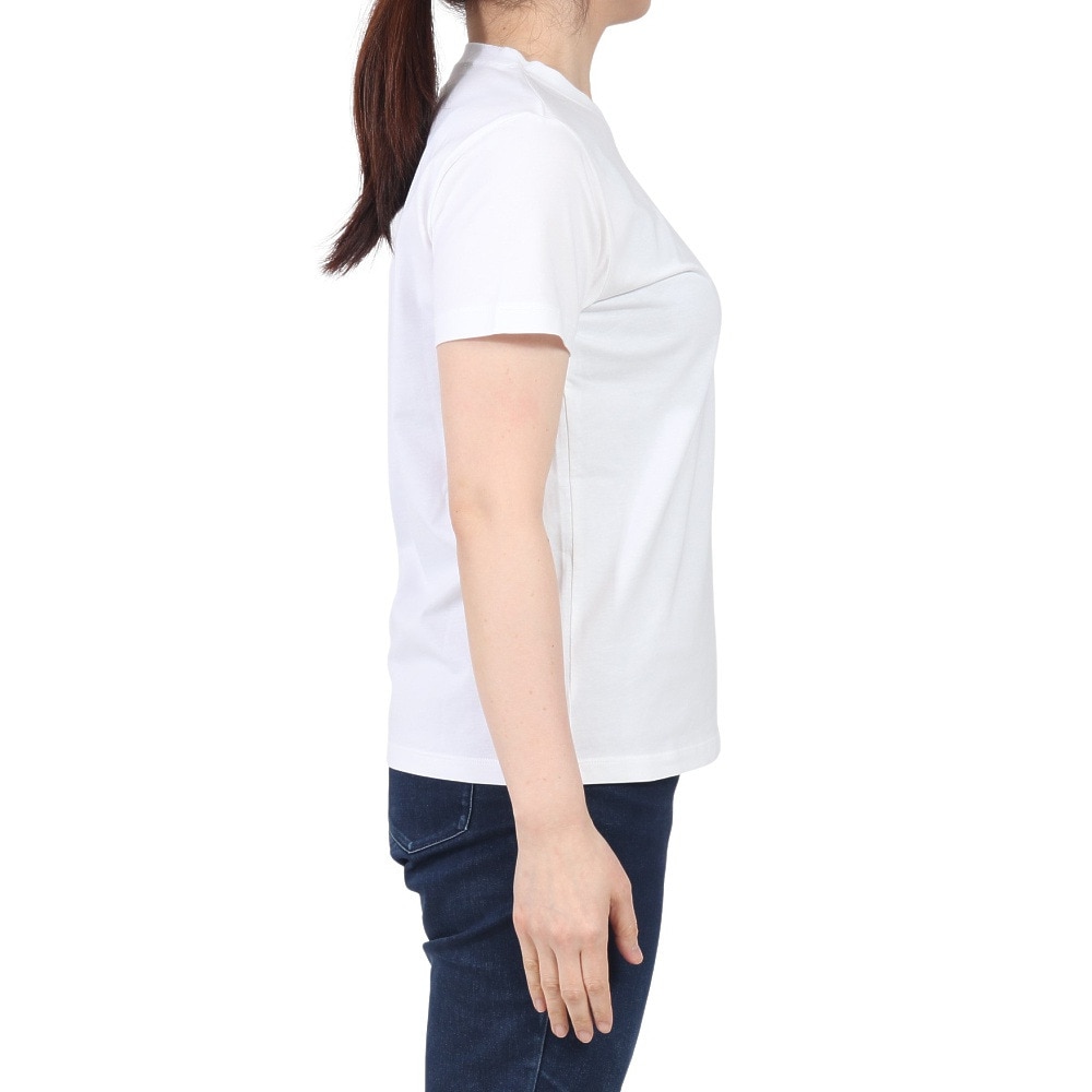 ザ・ノース・フェイス（THE NORTH FACE）（レディース）半袖Tシャツ フラッシュドライ スモール ロゴ コットン NTW32534 W ホワイト
