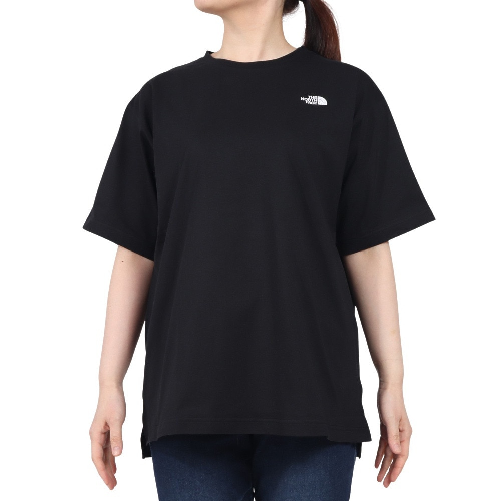 ザ・ノース・フェイス（THE NORTH FACE）（レディース）半袖Tシャツ フラッシュドライ リラックス コットン NTW32541 K ブラック