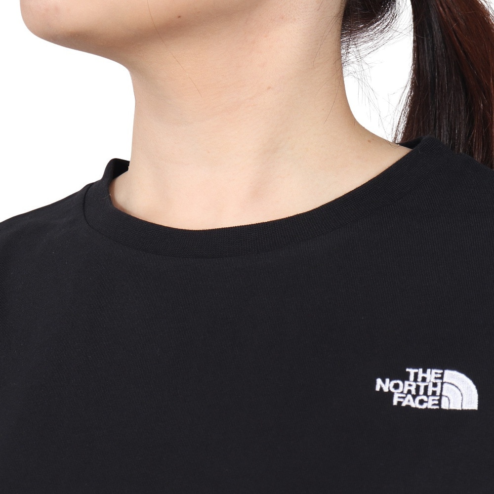 ザ・ノース・フェイス（THE NORTH FACE）（レディース）半袖Tシャツ フラッシュドライ リラックス コットン NTW32541 K ブラック