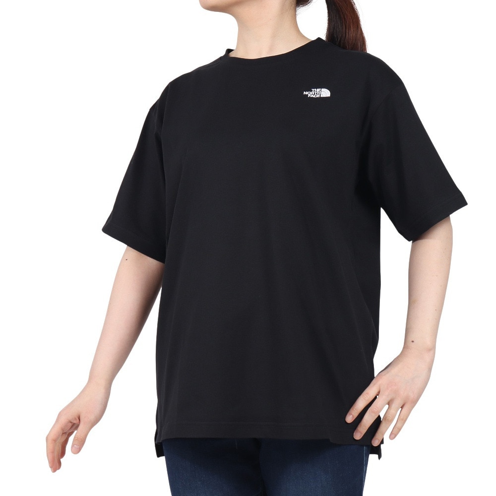 ザ・ノース・フェイス（THE NORTH FACE）（レディース）半袖Tシャツ フラッシュドライ リラックス コットン NTW32541 K ブラック