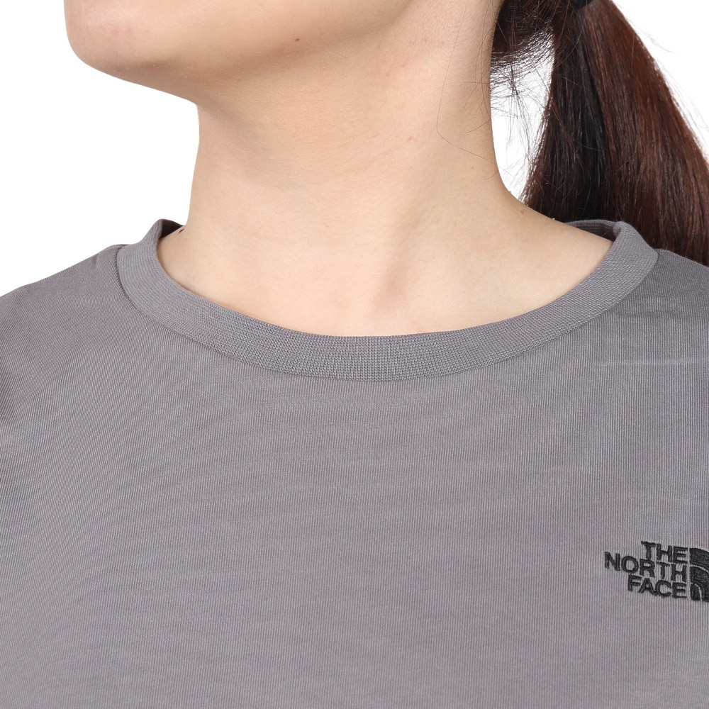 ザ・ノース・フェイス（THE NORTH FACE）（レディース）半袖Tシャツ フラッシュドライ リラックス コットン NTW32541 SP グレー