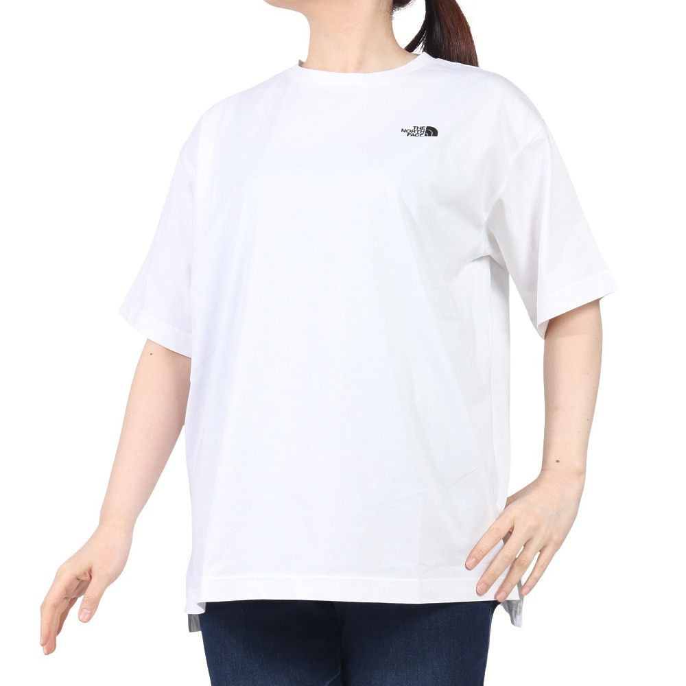 ザ・ノース・フェイス（THE NORTH FACE）（レディース）半袖Tシャツ フラッシュドライ リラックス コットン NTW32541 W ホワイト