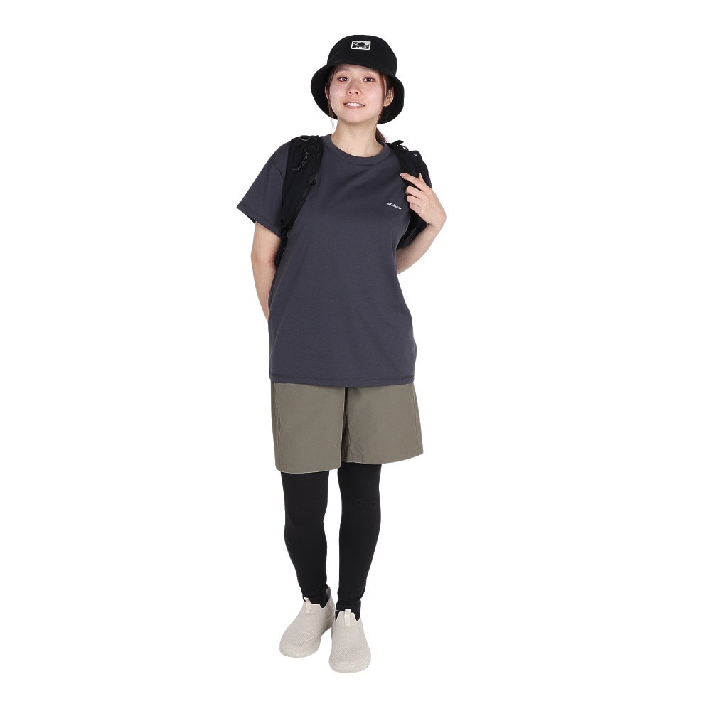 コロンビア（Columbia）（レディース）半袖Tシャツ トゥリースワロー オムニフリーズゼロ ショートスリーブTシャツ PL0908 011 チャコールグレー