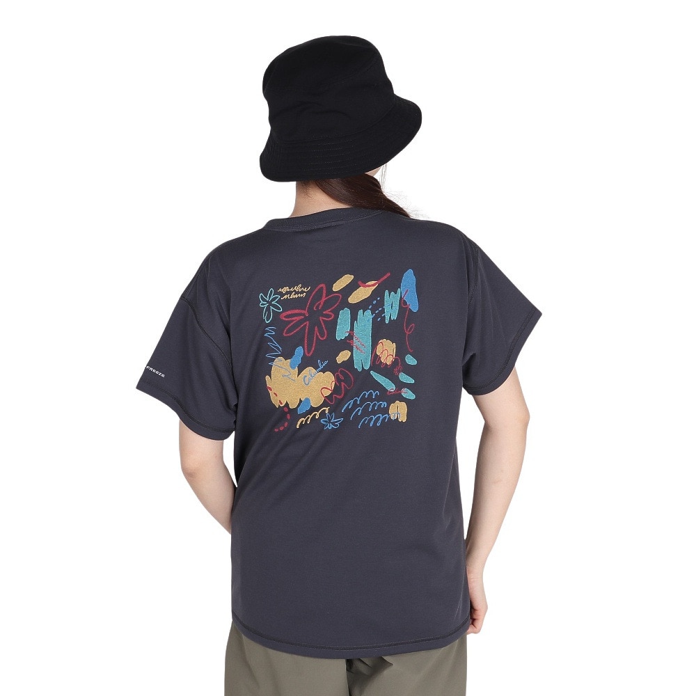 コロンビア（Columbia）（レディース）半袖Tシャツ トゥリースワロー オムニフリーズゼロ ショートスリーブTシャツ PL0908 011 チャコールグレー