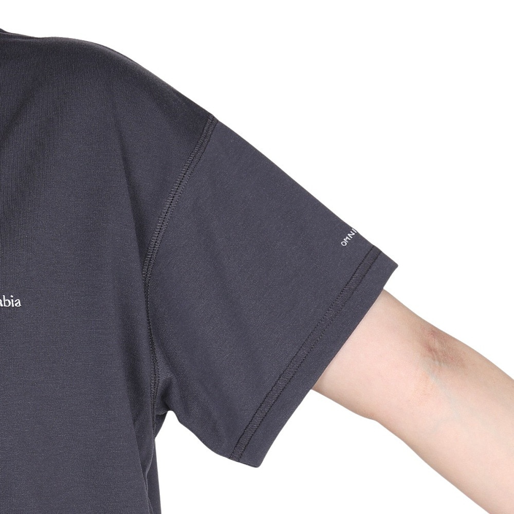 コロンビア（Columbia）（レディース）半袖Tシャツ トゥリースワロー オムニフリーズゼロ ショートスリーブTシャツ PL0908 011 チャコールグレー