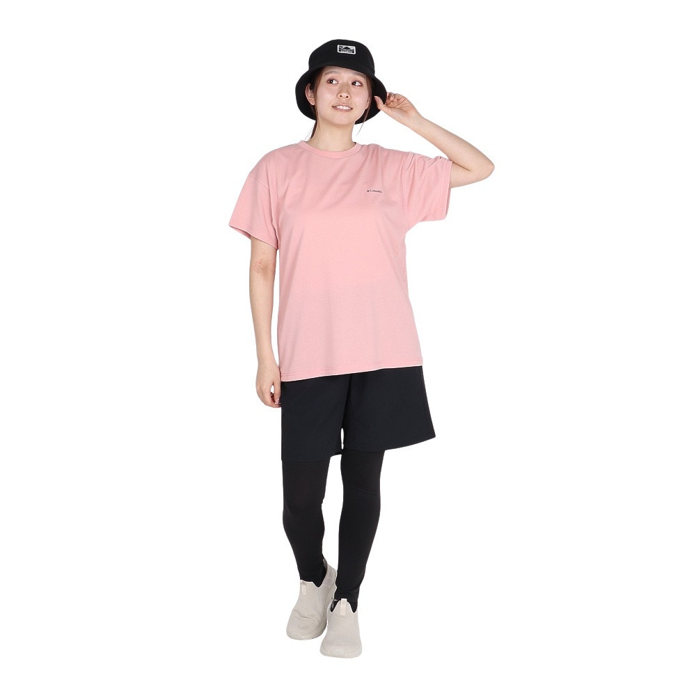 コロンビア（Columbia）（レディース）半袖Tシャツ トゥリースワロー オムニフリーズゼロ ショートスリーブTシャツ PL0908 672 ピンク