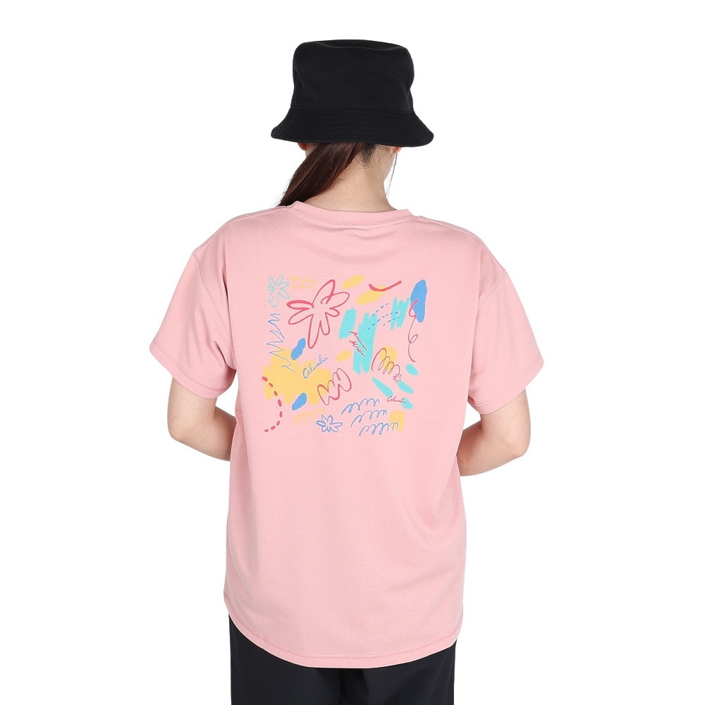 コロンビア（Columbia）（レディース）半袖Tシャツ トゥリースワロー オムニフリーズゼロ ショートスリーブTシャツ PL0908 672 ピンク