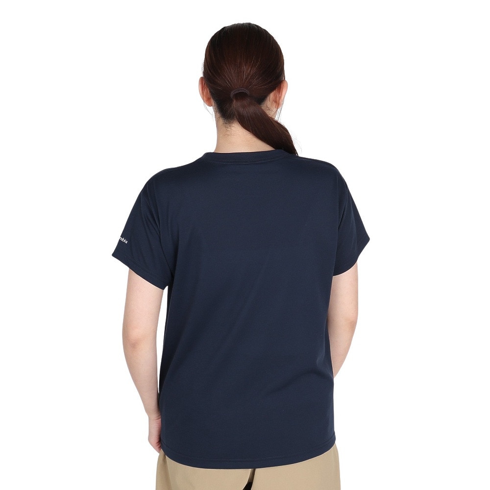 コロンビア（Columbia）（レディース）半袖Tシャツ チェンブリンコーブショートスリーブTシャツ PL4592 464 ネイビー 速乾