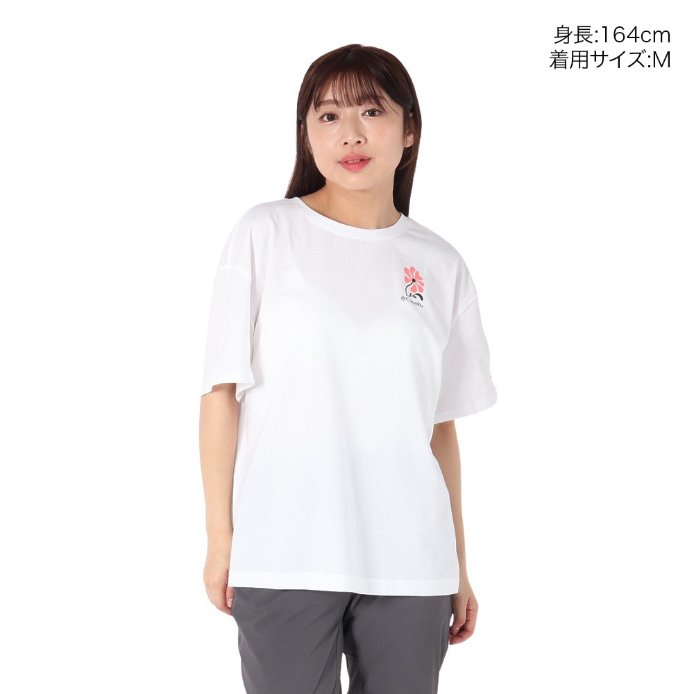 コロンビア（Columbia）（レディース）半袖Tシャツ ローリングベンドグラフィックオーバーサイズドTシャツ AR9588 101