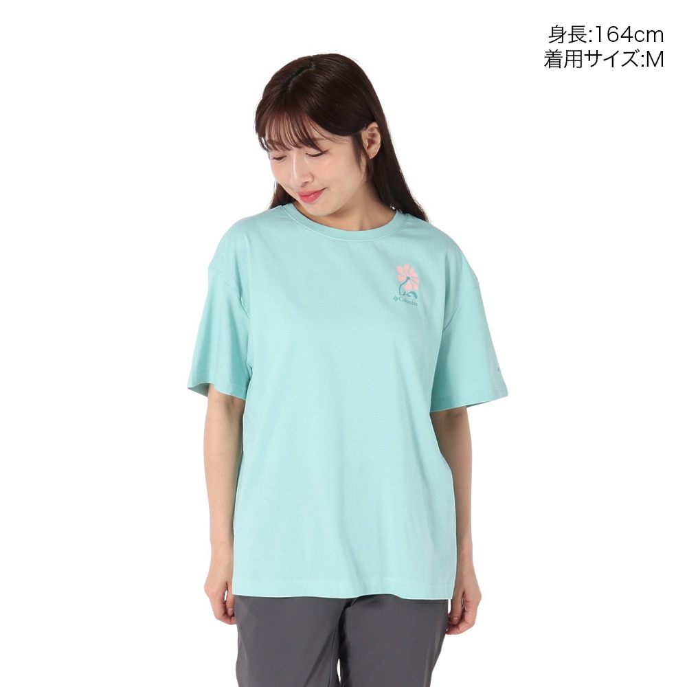 コロンビア（Columbia）（レディース）半袖Tシャツ ローリングベンドグラフィックオーバーサイズドTシャツ AR9588 325