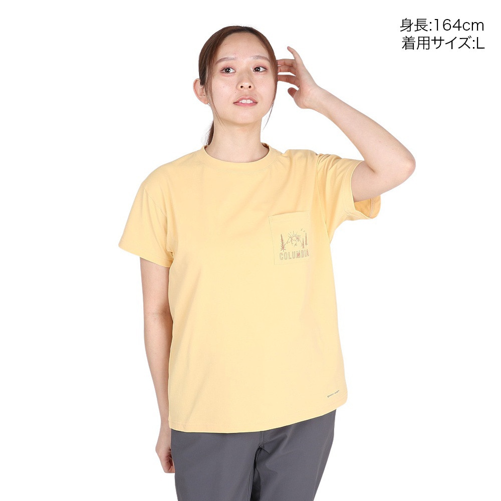 コロンビア（Columbia）（レディース）半袖Tシャツ ヤハラフォレスト ポケットショートスリーブTシャツ PL9610 715