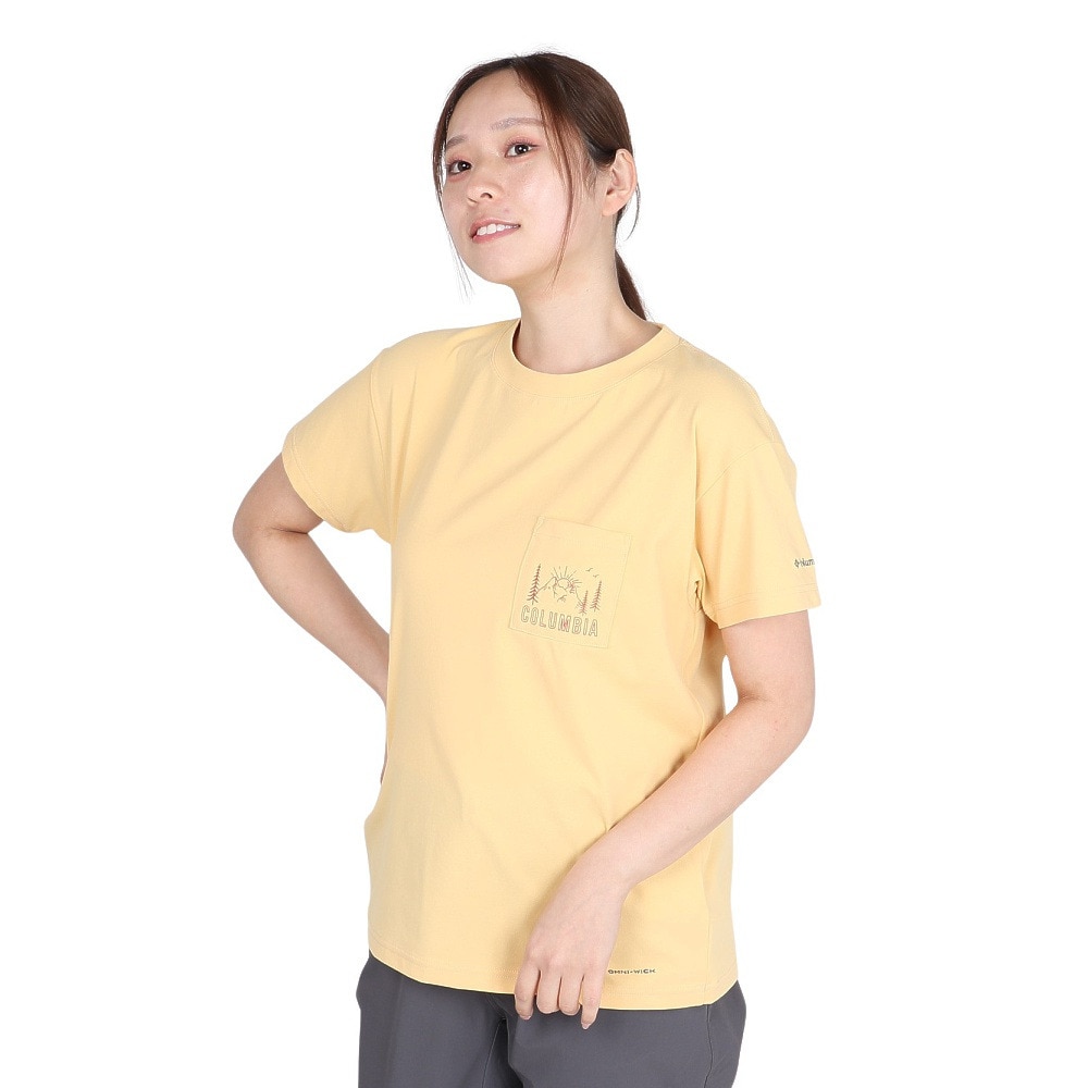 コロンビア（Columbia）（レディース）半袖Tシャツ ヤハラフォレスト ポケットショートスリーブTシャツ PL9610 715