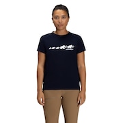 (レディース)QD ロゴ プリント 半袖Tシャツ アジアンフィット 1017-02022-50355