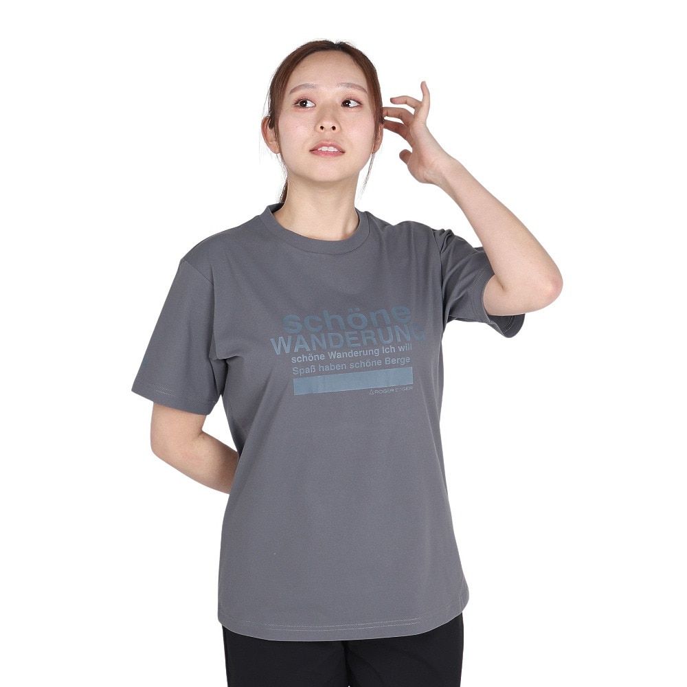 ロジャーエーガー（ROGEREGGER）（レディース）半袖Tシャツ ユングフラウ RE25SUK5620009 CGRY チャコールグレー
