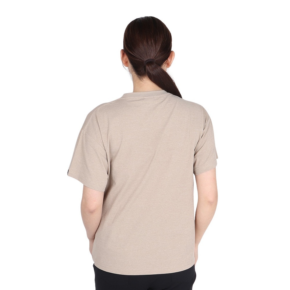 ホールアース（Whole Earth）（レディース）半袖 ロゴ Tシャツ WE2TDZ54 BEG ベージュ