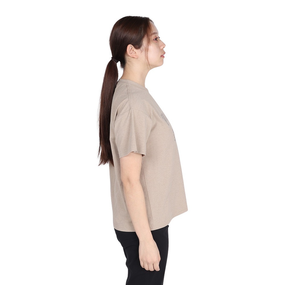 ホールアース（Whole Earth）（レディース）半袖 ロゴ Tシャツ WE2TDZ54 BEG ベージュ