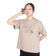 (レディース)半袖 ロゴ Tシャツ WE2TDZ54 BEG ベージュ