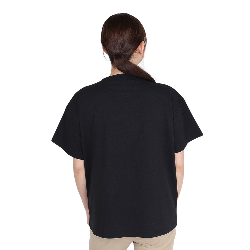 ホールアース（Whole Earth）（レディース）半袖 ロゴ Tシャツ WE2TDZ54 BLK ブラック