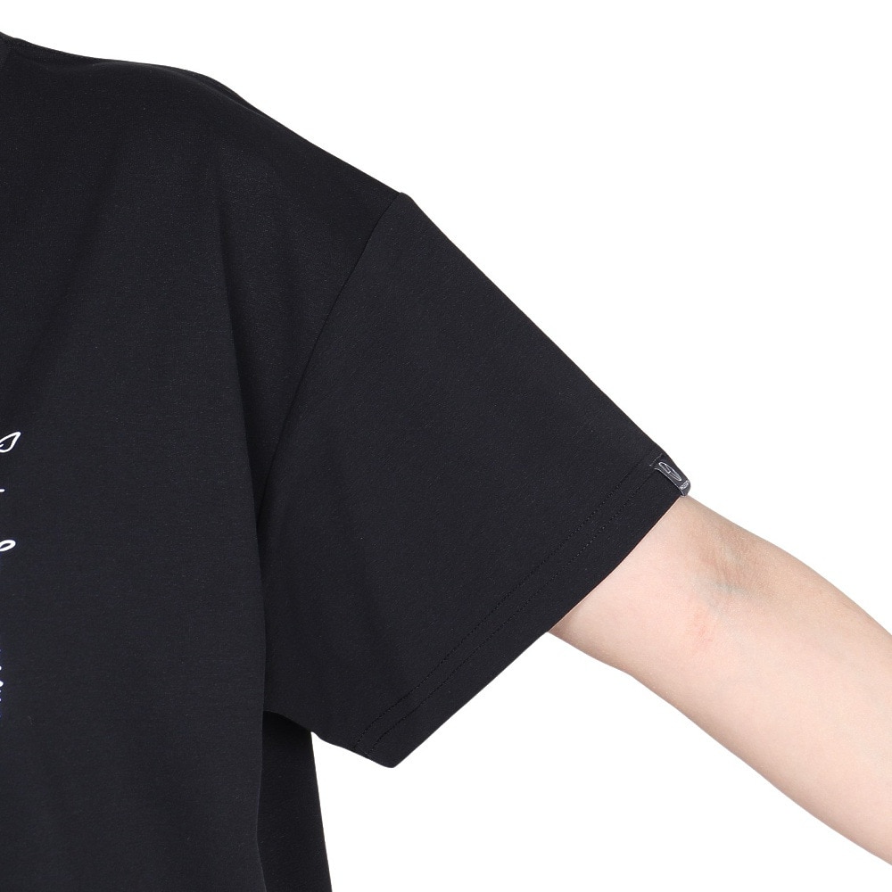 ホールアース（Whole Earth）（レディース）半袖 ロゴ Tシャツ WE2TDZ54 BLK ブラック