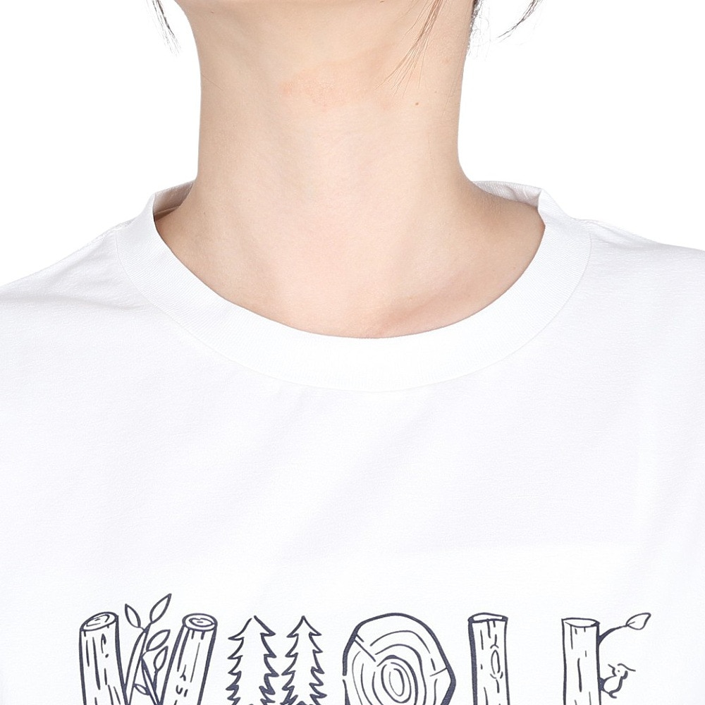 ホールアース（Whole Earth）（レディース）半袖 ロゴ Tシャツ WE2TDZ54 WHT ホワイト