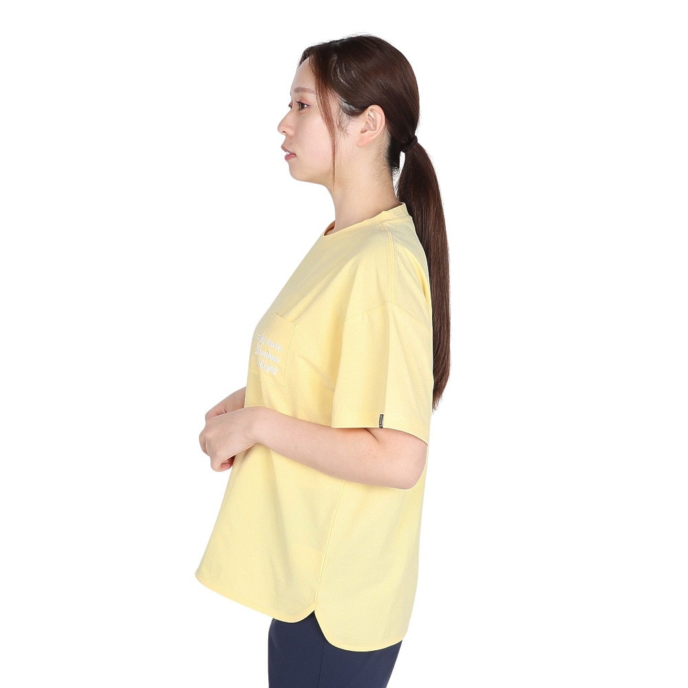 ホールアース（Whole Earth）（レディース）半袖 ポケット Tシャツ WE2TDZ55 LMN レモン