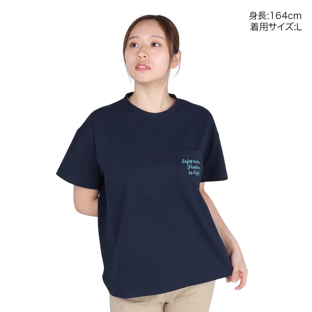 ホールアース（Whole Earth）（レディース）半袖 ポケット Tシャツ WE2TDZ55 NVY ネイビー