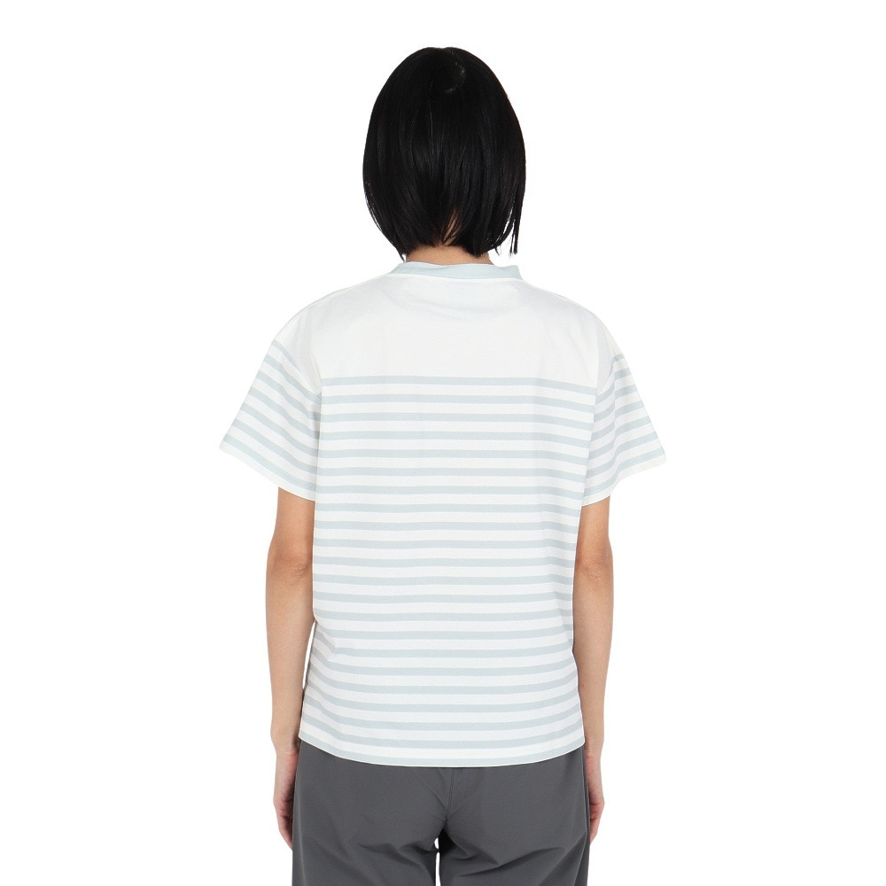 ホールアース（Whole Earth）（レディース）半袖Tシャツ BORDER WE2TDZ56 GRY