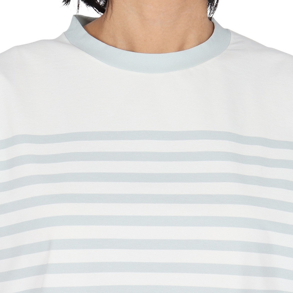 ホールアース（Whole Earth）（レディース）半袖Tシャツ BORDER WE2TDZ56 GRY