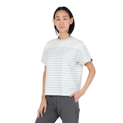 (レディース)半袖Tシャツ BORDER WE2TDZ56 GRY