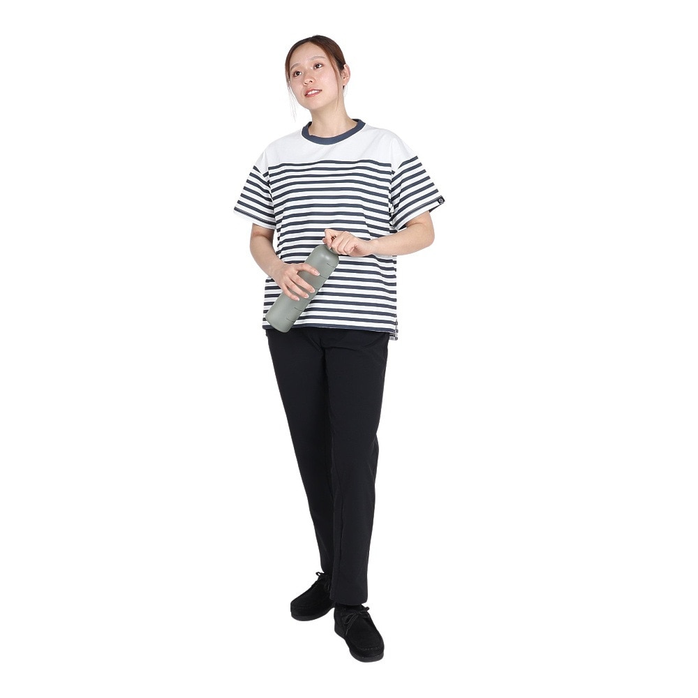 ホールアース（Whole Earth）（レディース）ボーダー 半袖Tシャツ WE2TDZ56 WHT