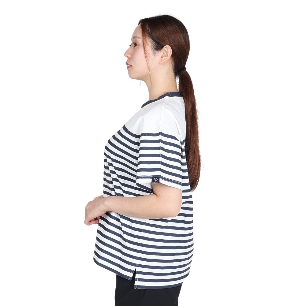 ホールアース（Whole Earth）（レディース）ボーダー 半袖Tシャツ WE2TDZ56 WHT