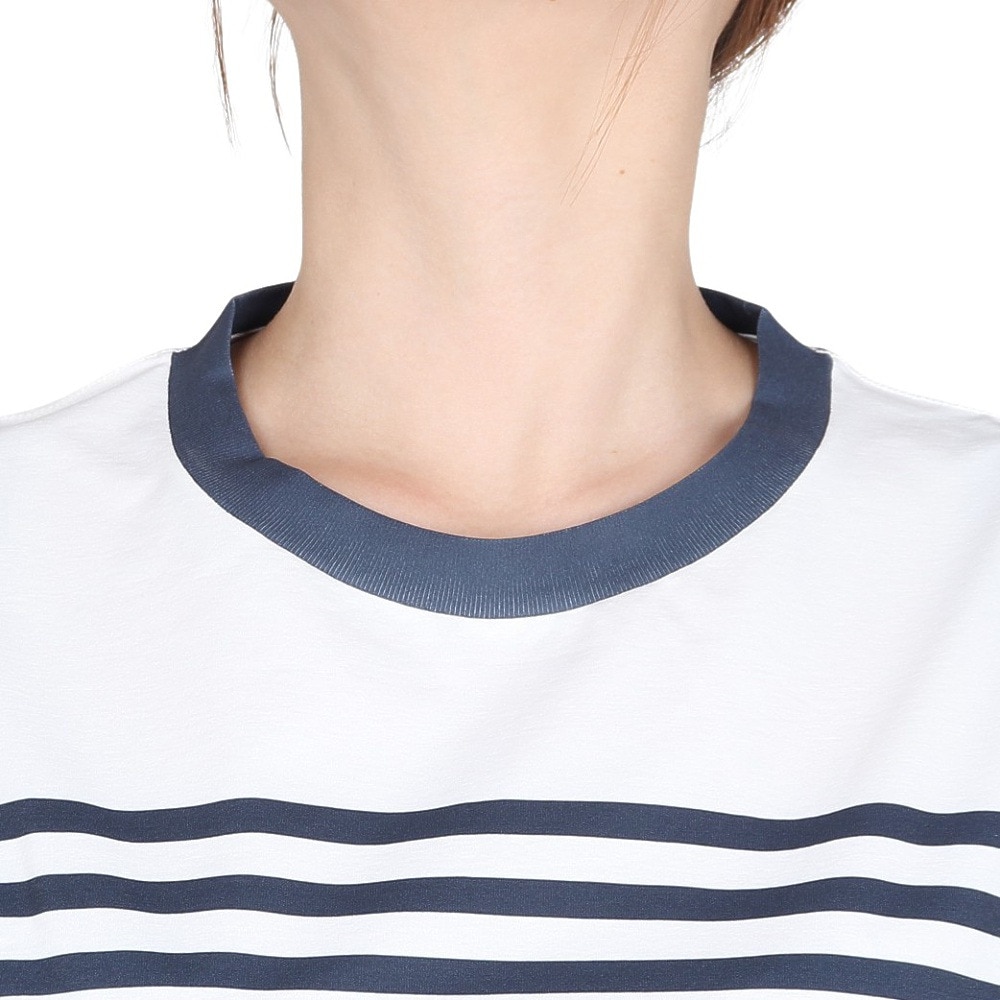 ホールアース（Whole Earth）（レディース）ボーダー 半袖Tシャツ WE2TDZ56 WHT