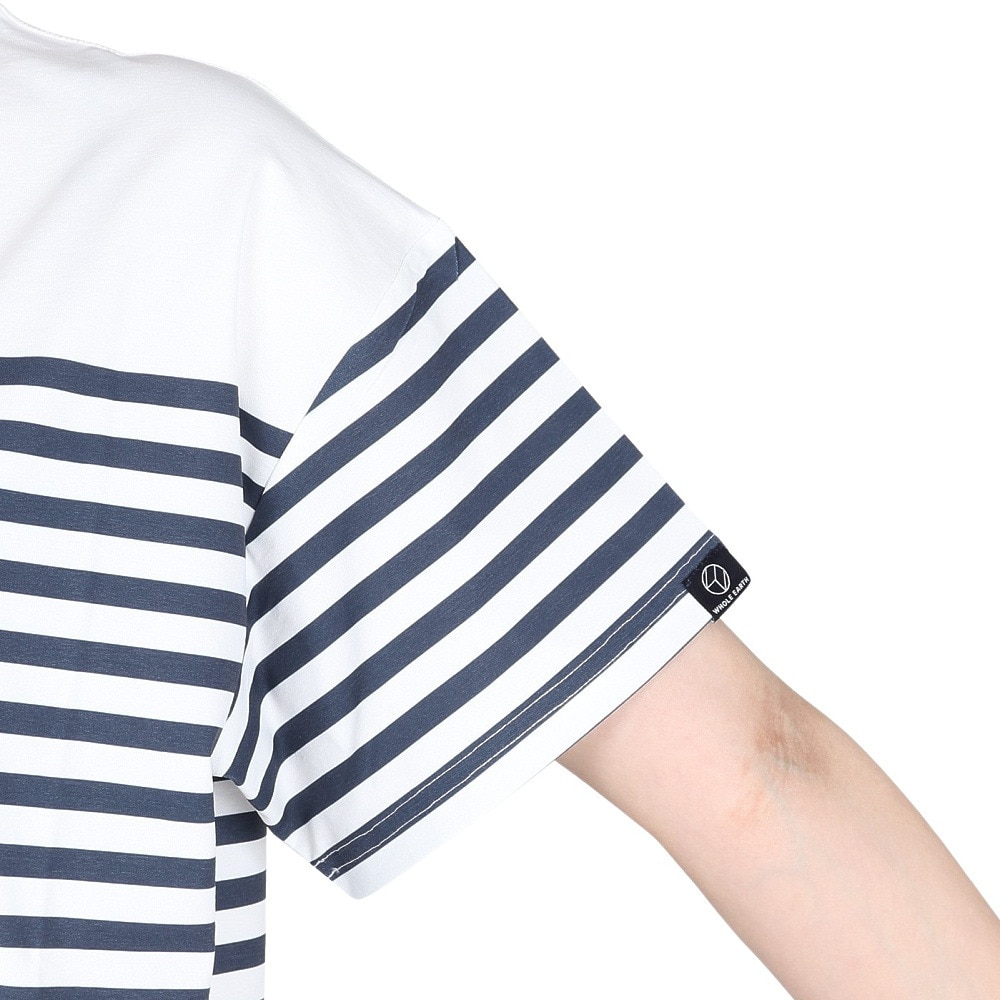 ホールアース（Whole Earth）（レディース）ボーダー 半袖Tシャツ WE2TDZ56 WHT