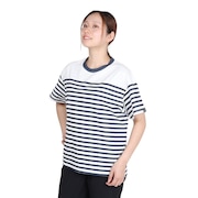 (レディース)ボーダー 半袖Tシャツ WE2TDZ56 WHT
