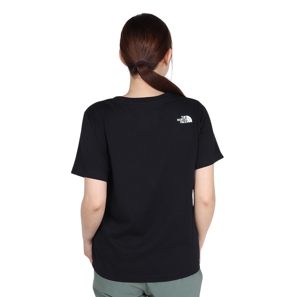 ザ・ノース・フェイス（THE NORTH FACE）（レディース）半袖 スクエアロゴポケット Tシャツ NTW82541 K