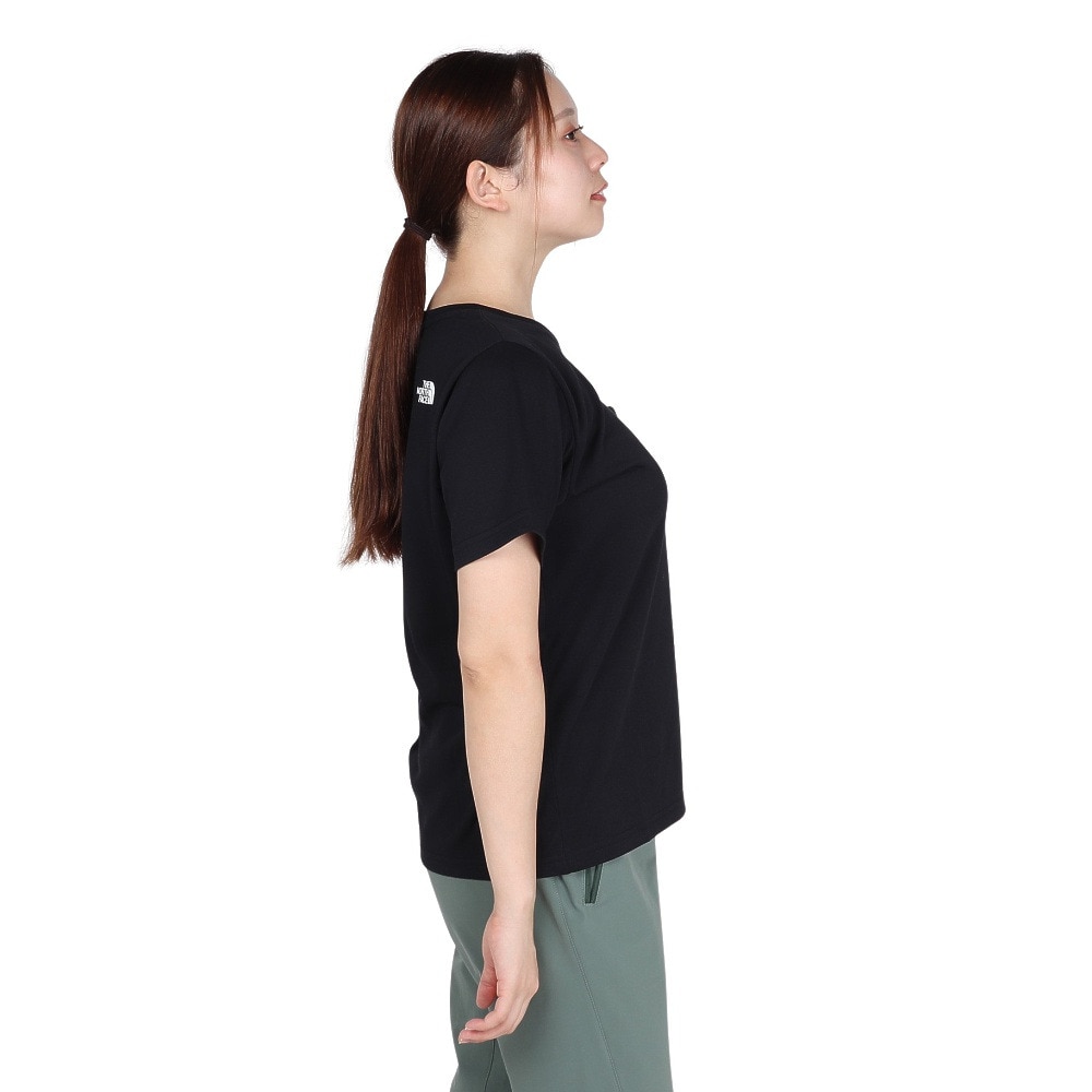 ザ・ノース・フェイス（THE NORTH FACE）（レディース）半袖 スクエアロゴポケット Tシャツ NTW82541 K