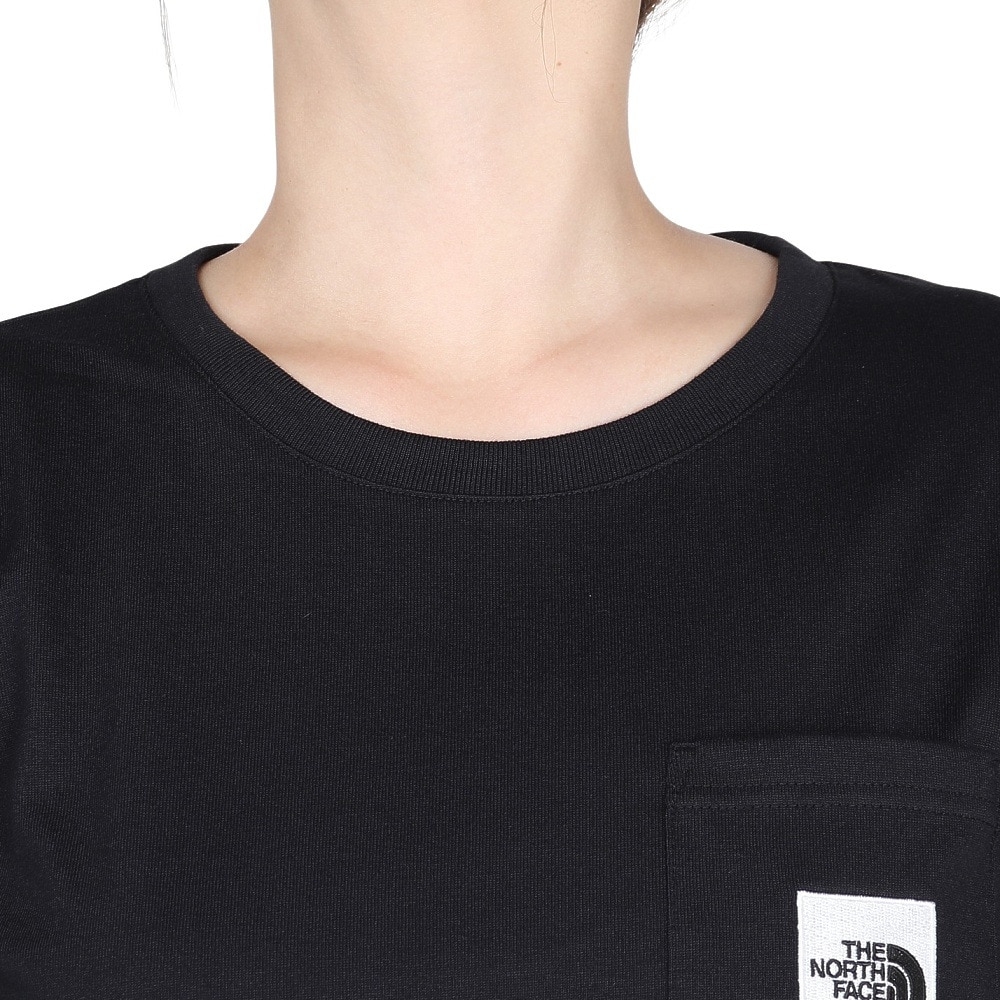 ザ・ノース・フェイス（THE NORTH FACE）（レディース）半袖 スクエアロゴポケット Tシャツ NTW82541 K