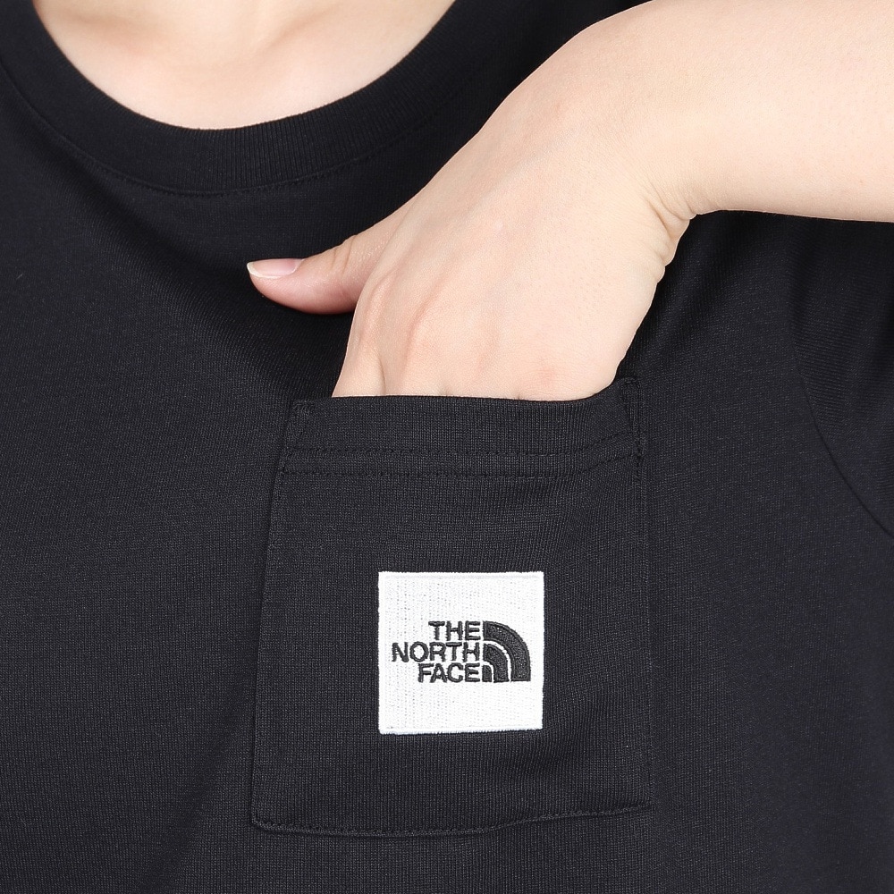 ザ・ノース・フェイス（THE NORTH FACE）（レディース）半袖 スクエアロゴポケット Tシャツ NTW82541 K