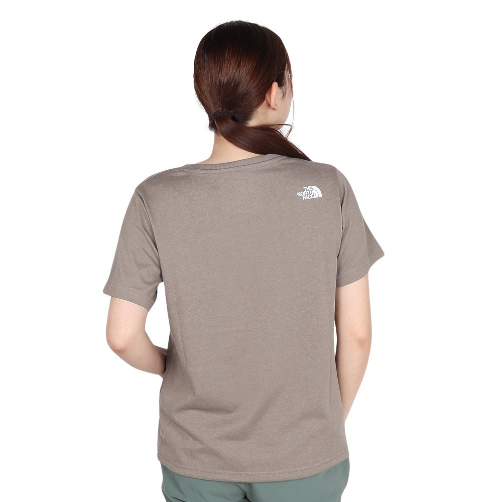 ザ・ノース・フェイス（THE NORTH FACE）（レディース）半袖 スクエアロゴポケット Tシャツ NTW82541 MR