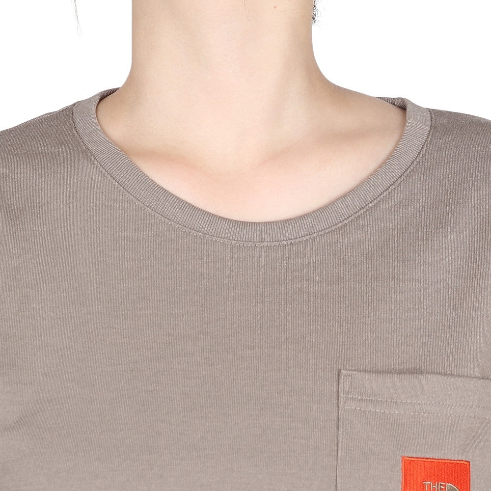 ザ・ノース・フェイス（THE NORTH FACE）（レディース）半袖 スクエアロゴポケット Tシャツ NTW82541 MR