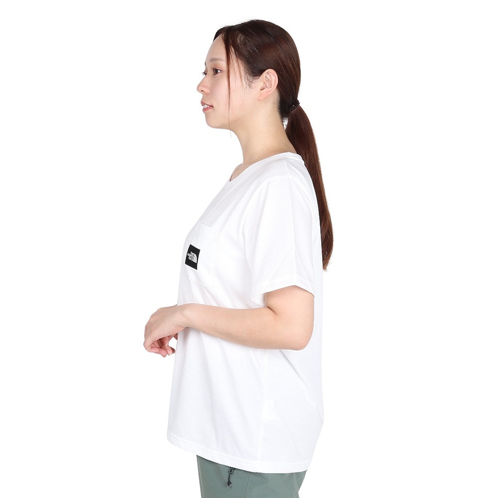 ザ・ノース・フェイス（THE NORTH FACE）（レディース）半袖 スクエアロゴポケット Tシャツ NTW82541 W
