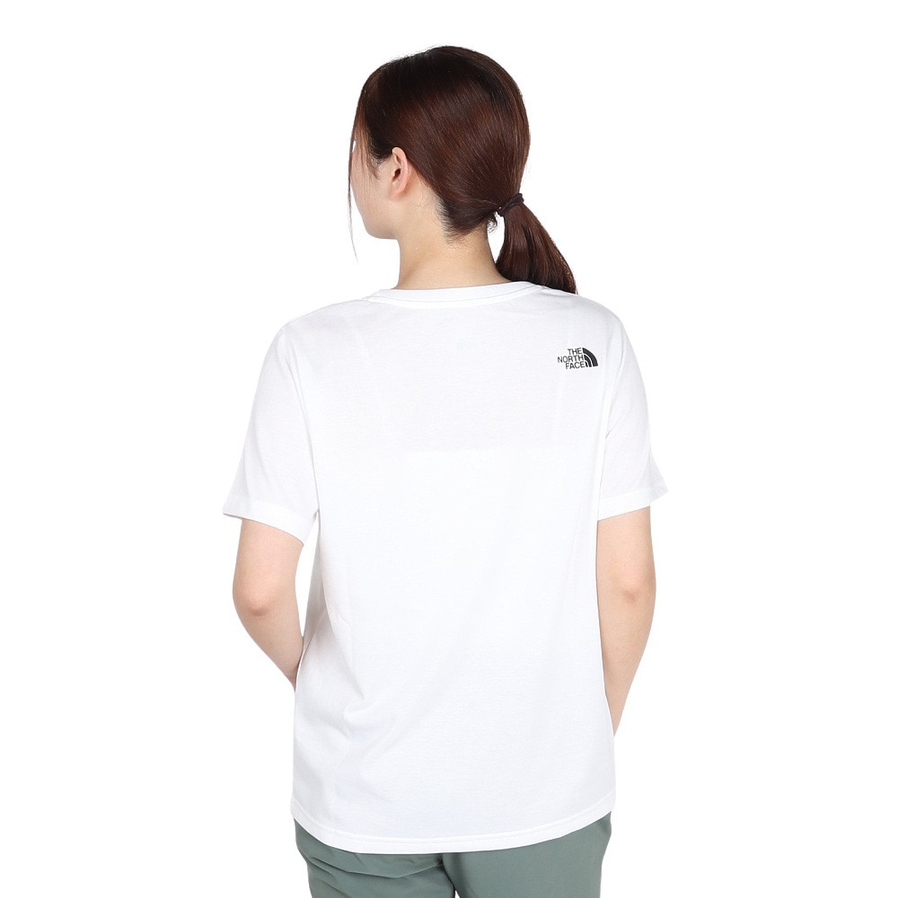 ザ・ノース・フェイス（THE NORTH FACE）（レディース）半袖 スクエアロゴポケット Tシャツ NTW82541 W