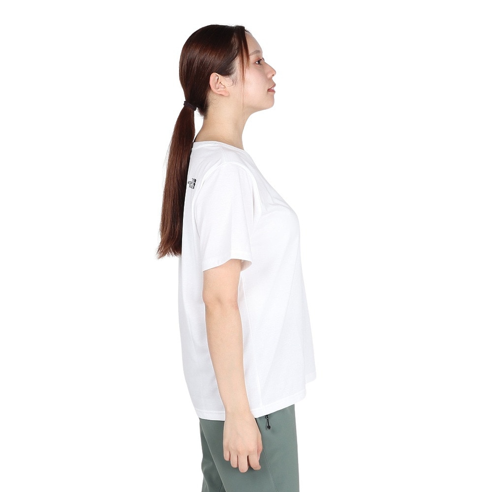 ザ・ノース・フェイス（THE NORTH FACE）（レディース）半袖 スクエアロゴポケット Tシャツ NTW82541 W