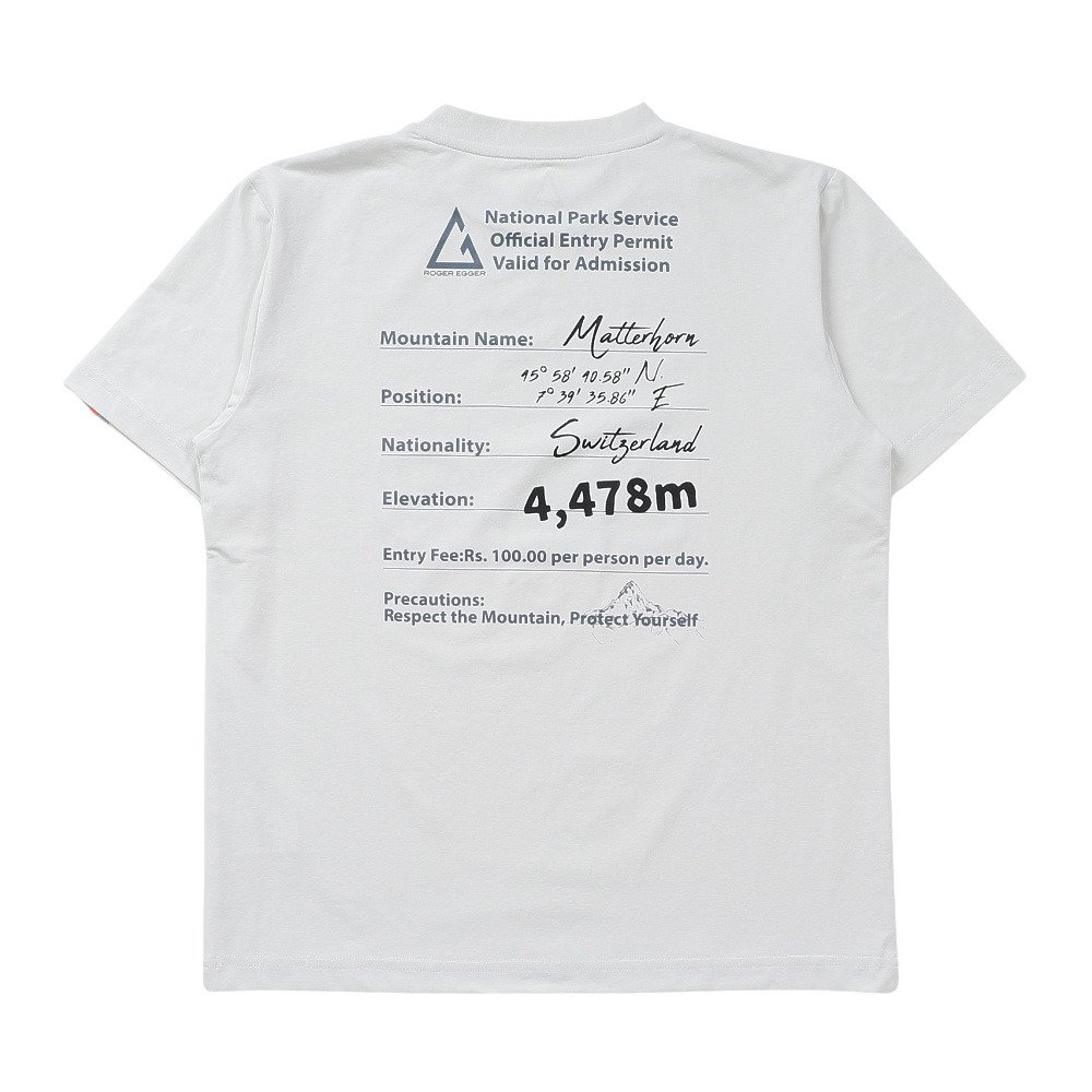 ロジャーエーガー（ROGEREGGER）（レディース）半袖Tシャツ ドライストレッチ マッターホルンシャツ RE26SCD5620032 OWHT