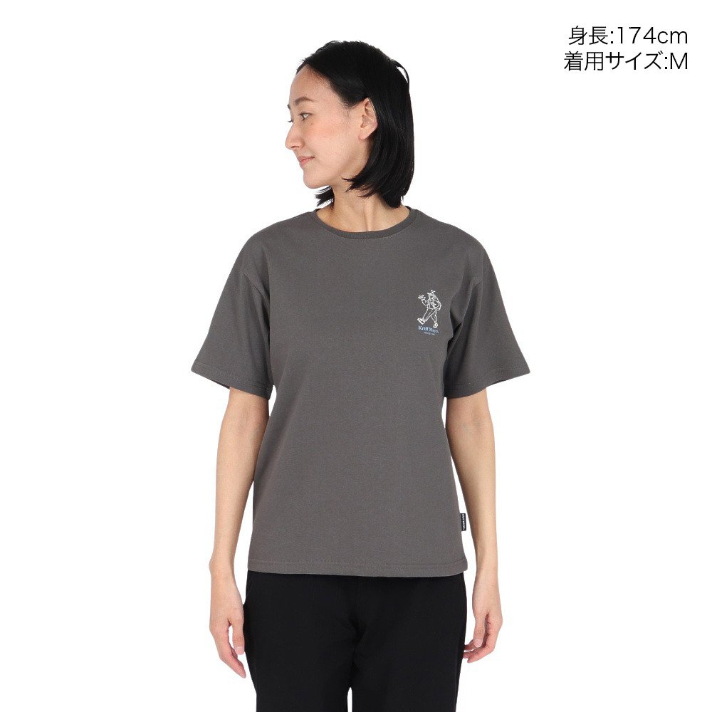 クリフメイヤー（KRIFF MAYER）（レディース）プリント半袖Tシャツ W2547845X:17:CHARCOAL