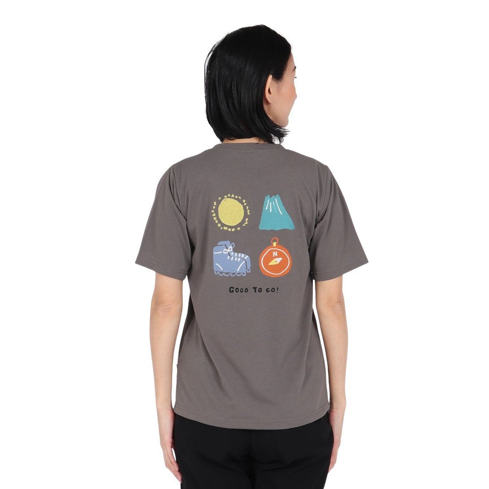 クリフメイヤー（KRIFF MAYER）（レディース）プリント半袖Tシャツ クマ W2547846X:17:CHARCOAL